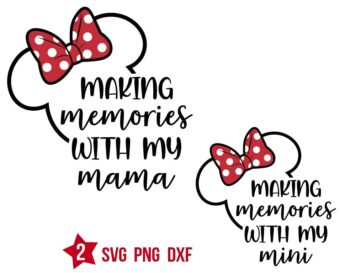 Mouse Momories Mama Svg, Memories Mini Svg Png