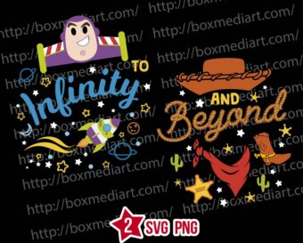 Night Design Two Infinity and Beyond Svg Png Pack
