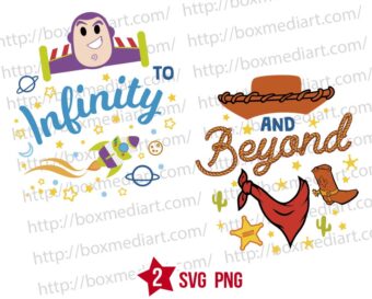 Pack Toy Story Two Infinity and Beyond Svg Png