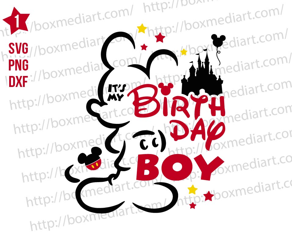 Party It's My Birthday Boy Mickey Mouse Svg Png