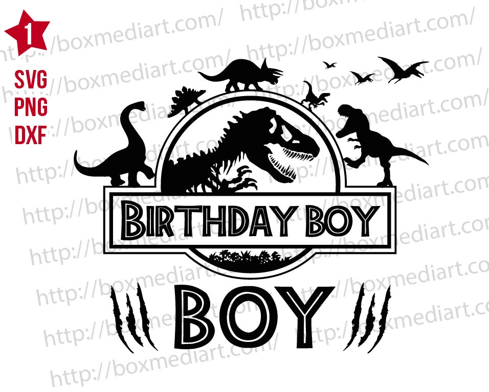 Roar Birthday Dinosaur Boy Silhouette Svg Png