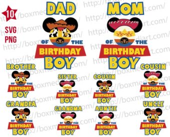 Themed Toy Story Birthday Family Svg Bundle