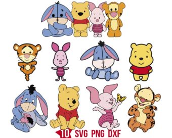 Baby Winnie The Pooh Friends Svg Png