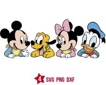 Bundle Baby Mickey's Friends Curious Svg, Mouse Peeking Svg