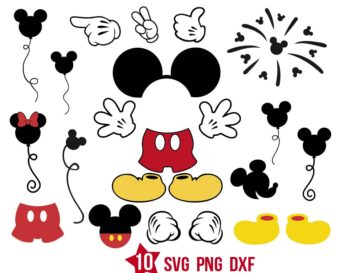 Bundle Mickey Mouse Clothes Svg Png