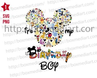 Celebrate Birthday Boy Mickey Mouse Head Svg Png