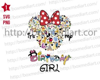 Celebrate Birthday Girl Minnie Mouse Head Svg Png