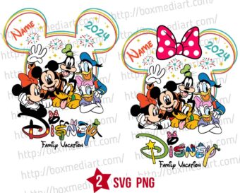 Custom Name Disney Family Vacation Svg, Mickey Vacation Svg