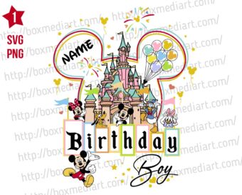 Custom Name Mickey Mouse Birthday Boy Svg Png