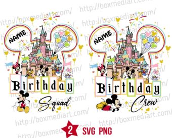 Custom Name Mickey Squad Svg, Minnie Mouse Crew Svg Png