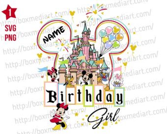 Custom Name Minnie Mouse Birthday Girl Svg Png