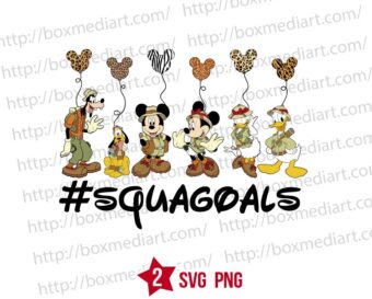 Design Mickey's Friends Safari Squadgoals Svg Png