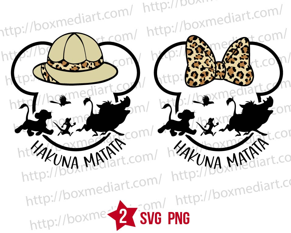 Disney Mouse Ears Safari Svg, Hakuna Matata Svg Png | BOXMEDIART Svg ...