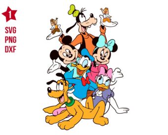 Disney Mouse Friends Family Svg, Mickey Friends Squad Svg Png
