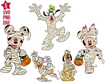 Disney Mouse Spooky Vibes Svg, Mickey Friends Halloween Svg