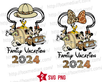 Disney Safari 2024 Svg Png, Disney Family Vacation 2024 Svg, Disney Wild Trip 2024 Svg