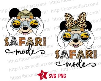 Disney Safari Mode Mickey Svg, Vacay Mode Svg Png