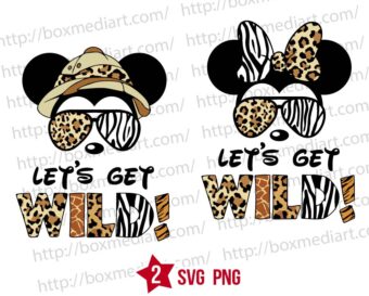 Disney Safari Wild Life Svg, Mickey Let's Get Wild Svg Png