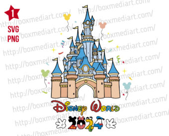Disney World Svg Png, Disney Castle Svg, Disney Family Trip 2024 Svg