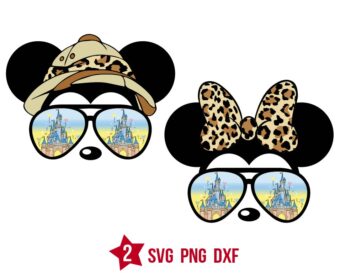 Let's Get Wild Svg, Mickey Safari Magic Glasses Svg Png