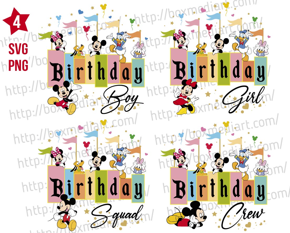 Mickey Birthday Family Svg, Minnie Making Memories Svg Png | BOXMEDIART ...