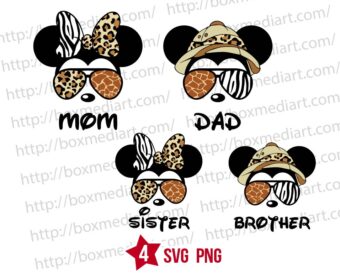 Mickey Family Safari Svg, Dad Safari Svg, Mom Wild Svg Png