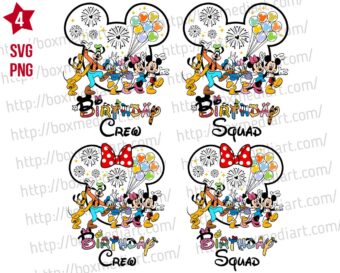Mickey Family Squad Svg Bundle, Minnie Mouse Crew Svg Png
