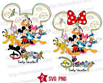 Mickey Family Vacation Svg, Minnie Mouse Squad Trip Png Svg