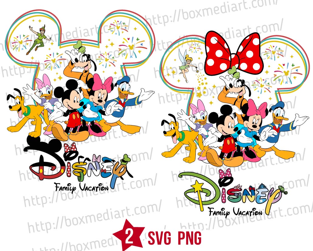 Mickey Family Vacation Svg, Minnie Mouse Squad Trip Png Svg ...