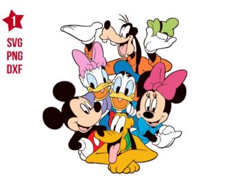 Mickey Family Vacation Svg, Mouse Friends Squad Svg Png