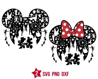Mickey Head Pattern Silhouette Svg Png