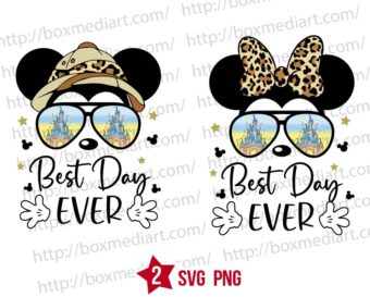 Mickey Safari Best Day Ever Svg Png, Mouse Wild Life Svg