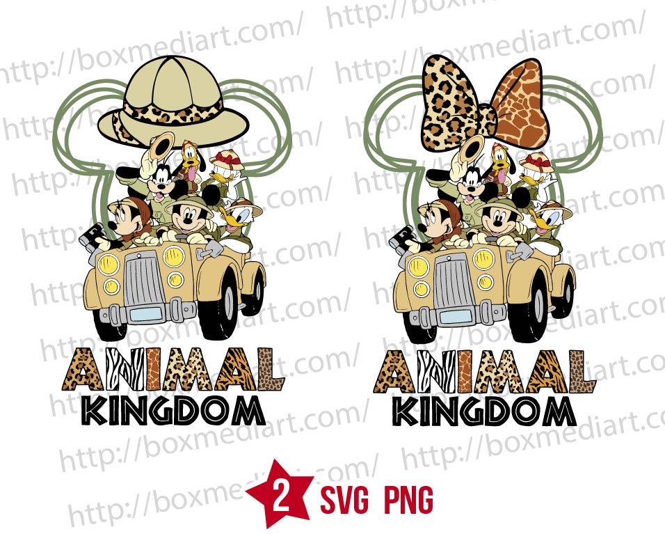 Mickey Safari Jeep Svg, Mouse Animal Kingdom Trip Svg Png | BOXMEDIART ...