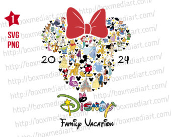 Minnie Trip Svg Png, Disney Trip 2024 Svg, Disney Family Vacation 2024 Svg