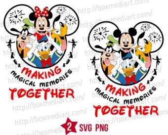 Mouse Friends Making Memories Svg, Magical Kingdom Png Svg