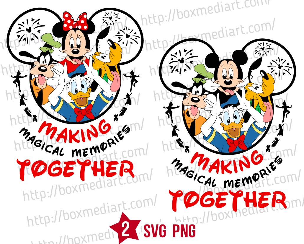 Mouse Friends Making Memories Svg, Magical Kingdom Png Svg | BOXMEDIART ...