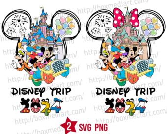Mouse Magic Kingdom Trip Svg Png, Mickey Family Trip Svg