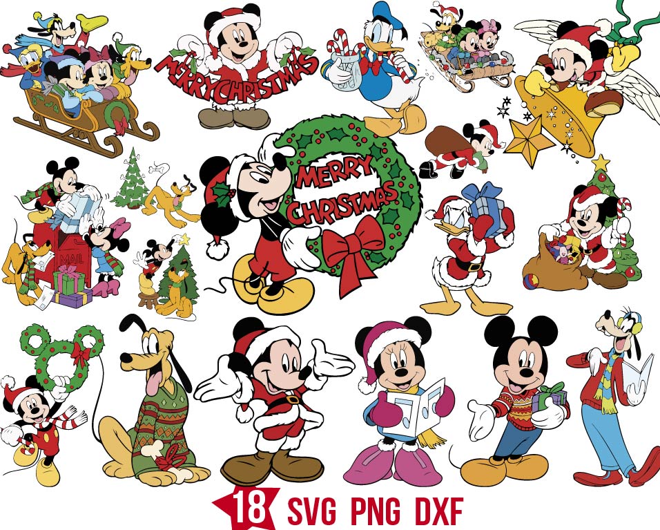 Mouse Merry Christmas Svg, Disney Christmas Character Svg | BOXMEDIART ...