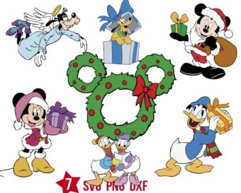 Pack Mickey's Friends Christmas Svg Png