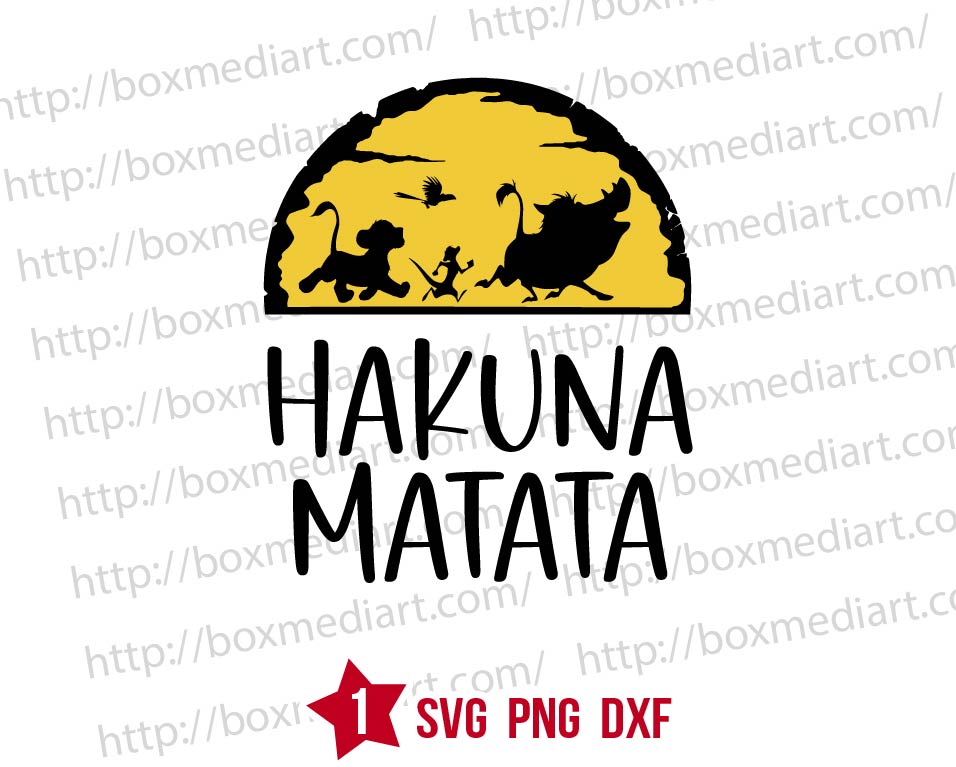 Safari Lion King Svg Png, Hakuna Matata Silhouette Svg | BOXMEDIART Svg ...