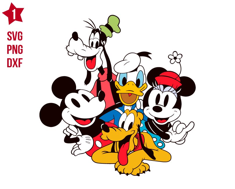 Vintage Mickey Family Trip Svg, Retro Mouse Friends Squad Svg