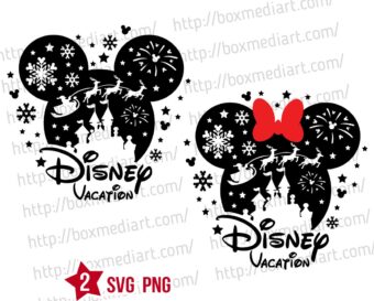 Disney Mickey Vacation Christmas Svg Png Silhouette
