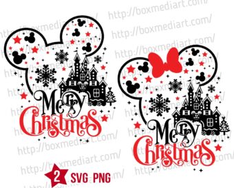 Mickey Merry Christmas Gingerbread Svg Png Silhouette