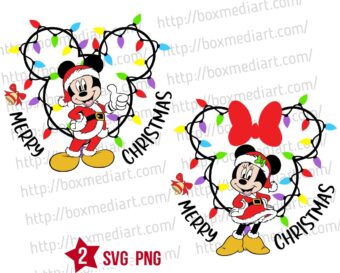 Mickey Merry Christmas Svg Png, Mickey Santa Claus Svg