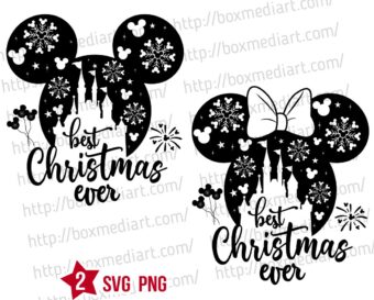 Mickey Mouse Best Christmas Ever Svg Png Silhouette