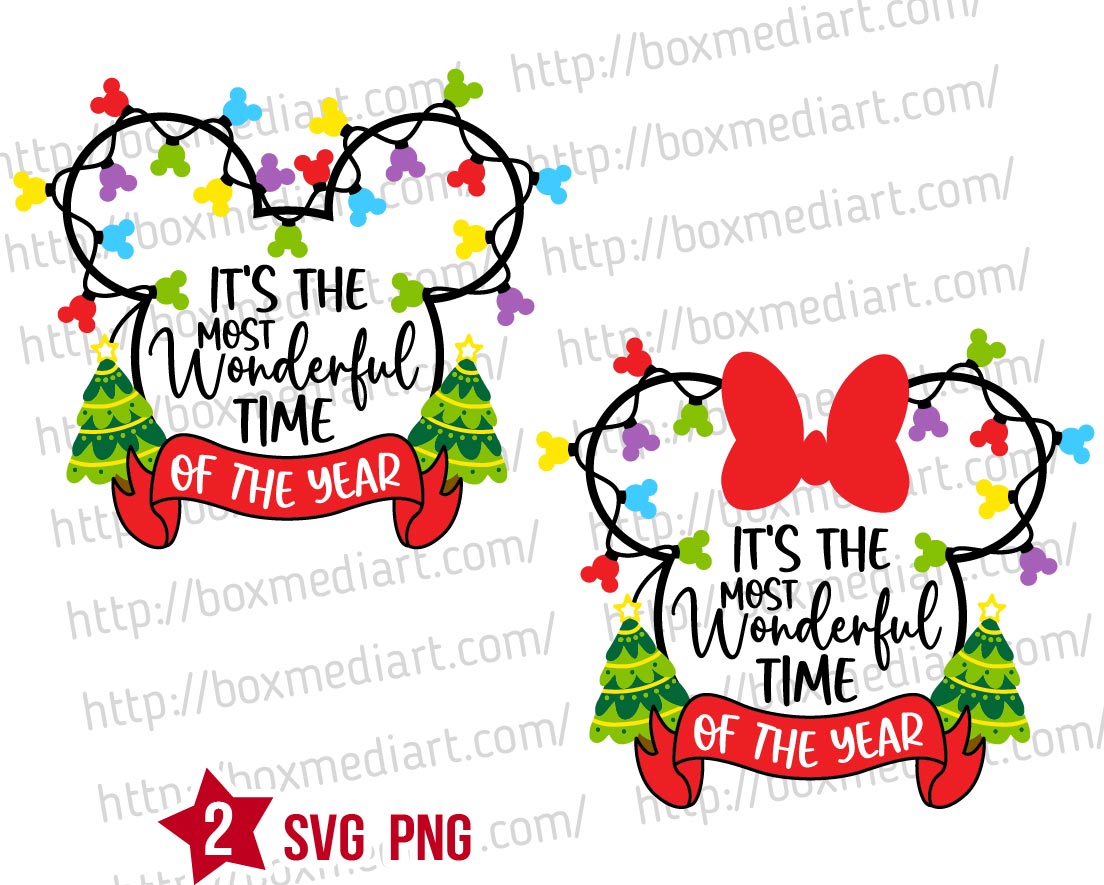 Mickey Mouse It's The Most Wonderful Time Of The Year Svg Png