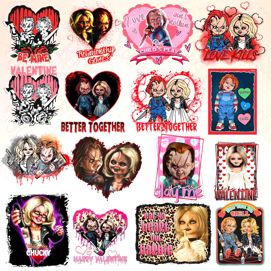 Bundle Horror Valentines Png Bundle, Be My Valentine Png | BOXMEDIART ...