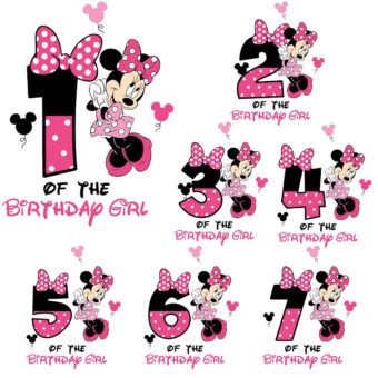 Minnie Birthday Girl Svg Png Design, Disney Birthday Girl Svg