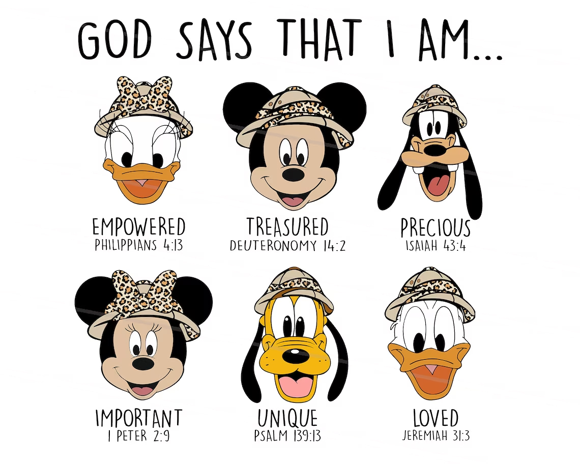 Disney God Says That I Am Png Bundle, Family Vacation Png