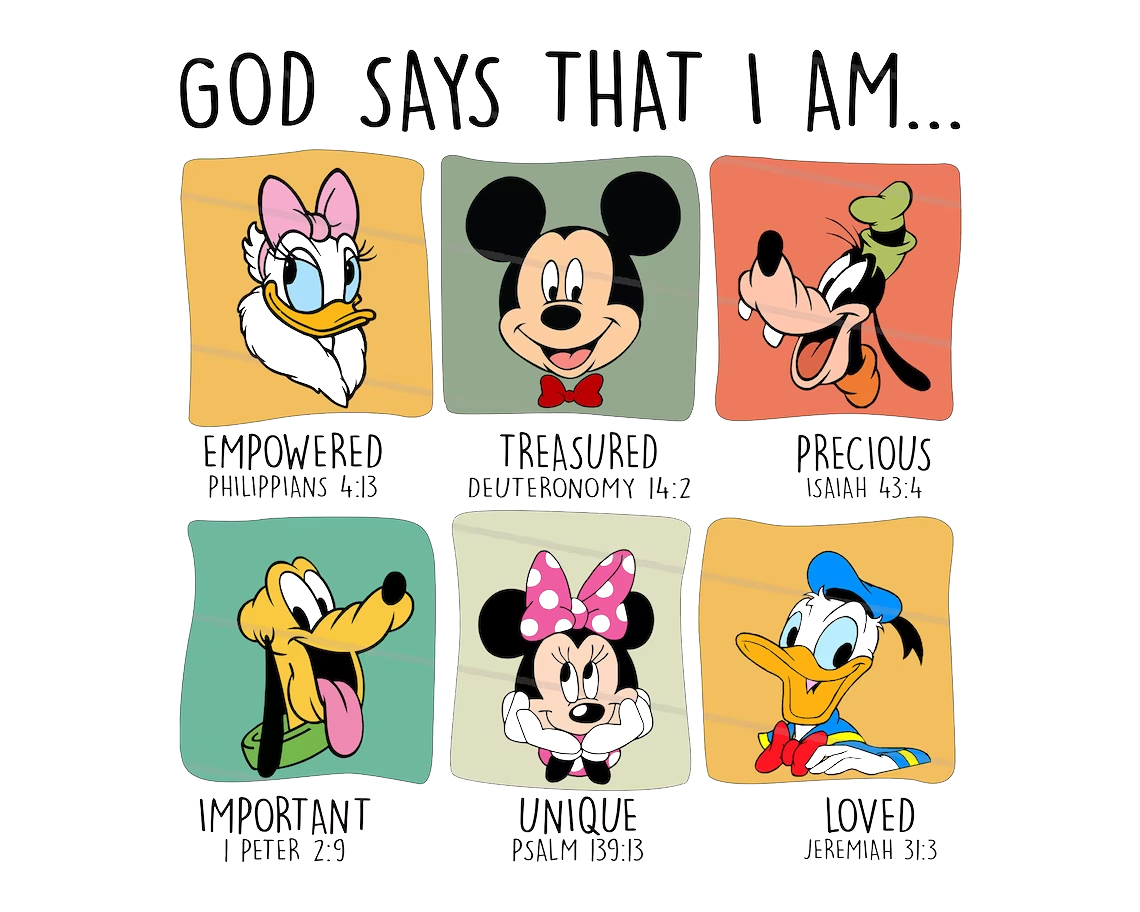 Disney God Says That I Am Png Bundle, Family Vacation Png